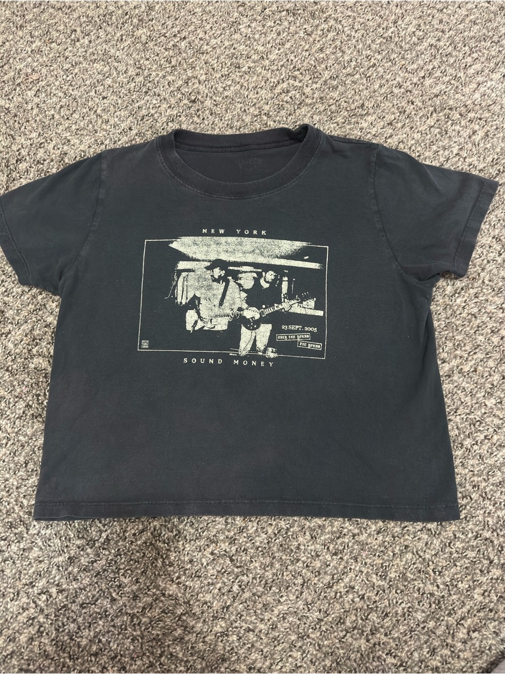 Black Graphic Band Tee - New York Sound Money
